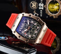 RM – Gehäuse Roségold, Silikonband Rot