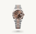 Roli Datejust, Everose/Stahl, Schoko mit Diamanten