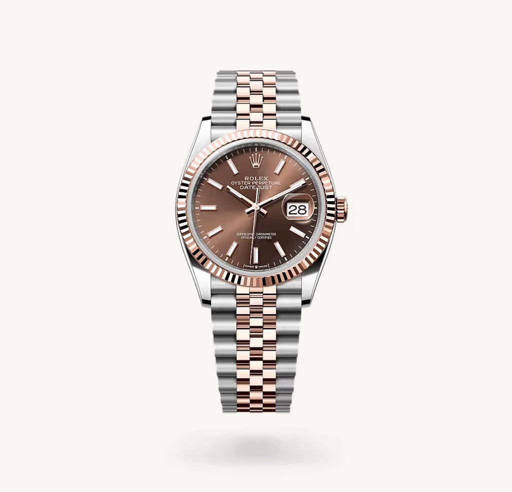 Roli Datejust, Everose/Stahl, Schoko