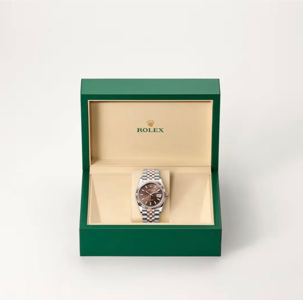 Roli Datejust, Everose/Stahl, Schoko