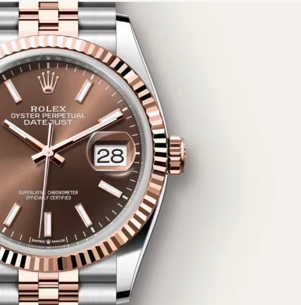Roli Datejust, Everose/Stahl, Schoko