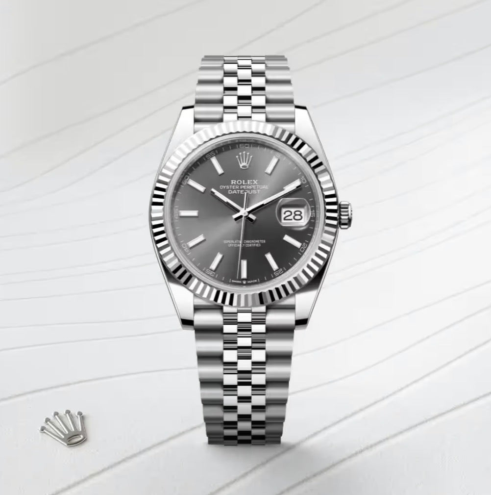 Roli Datejust, Schiefergrau, Jubilé-Band