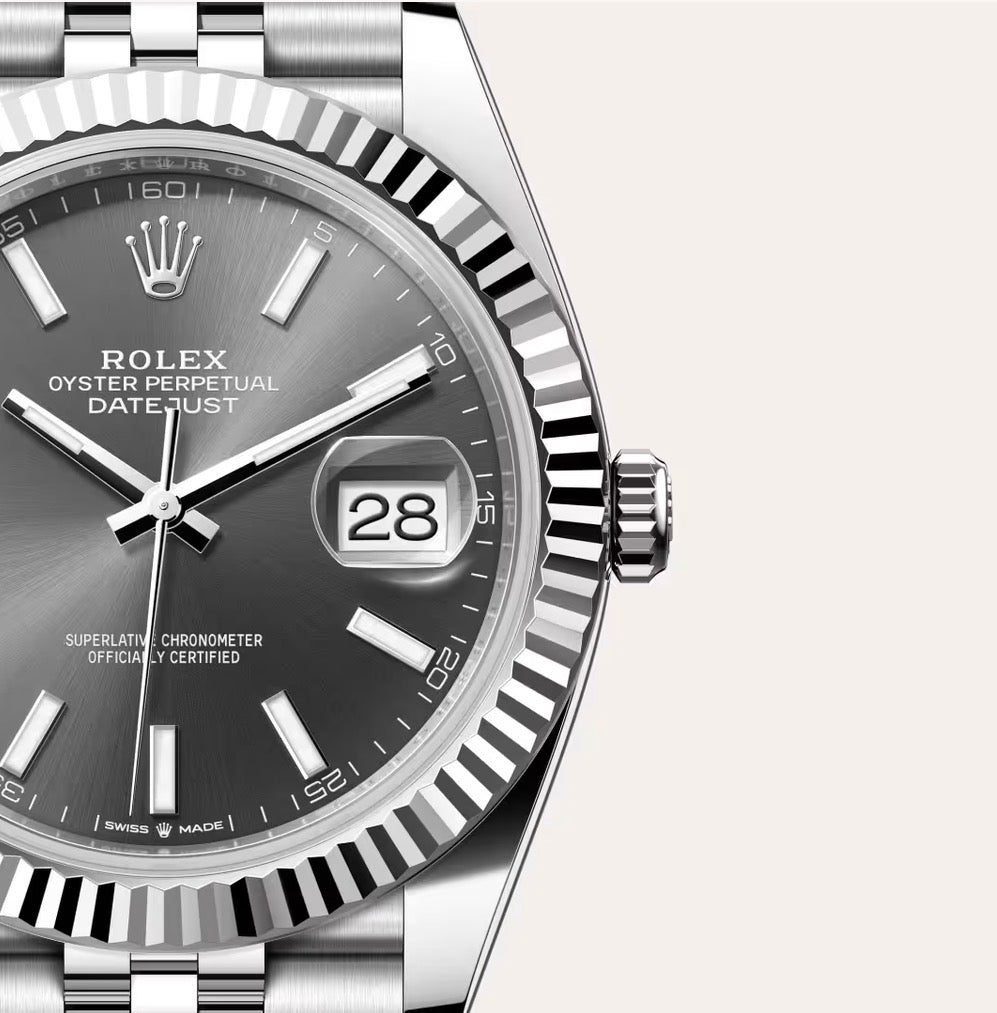 Roli Datejust, Schiefergrau, Jubilé-Band