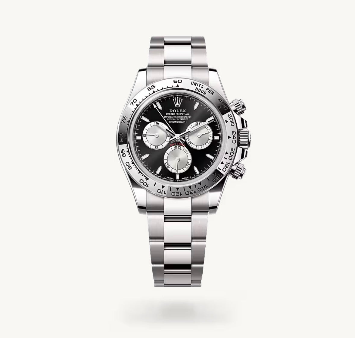 Roli Cosmograph Daytona, Weißgold, schwarz