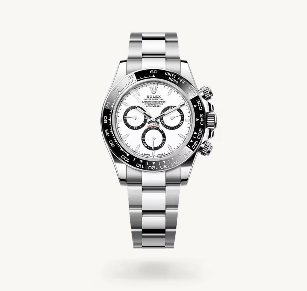 Roli Cosmograph Daytona, Stahl, weiß „Panda“