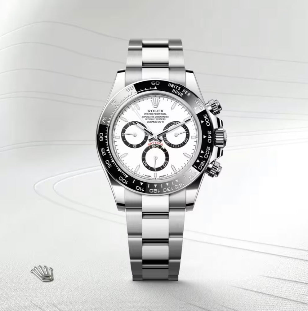 Roli Cosmograph Daytona, Stahl, weiß „Panda“