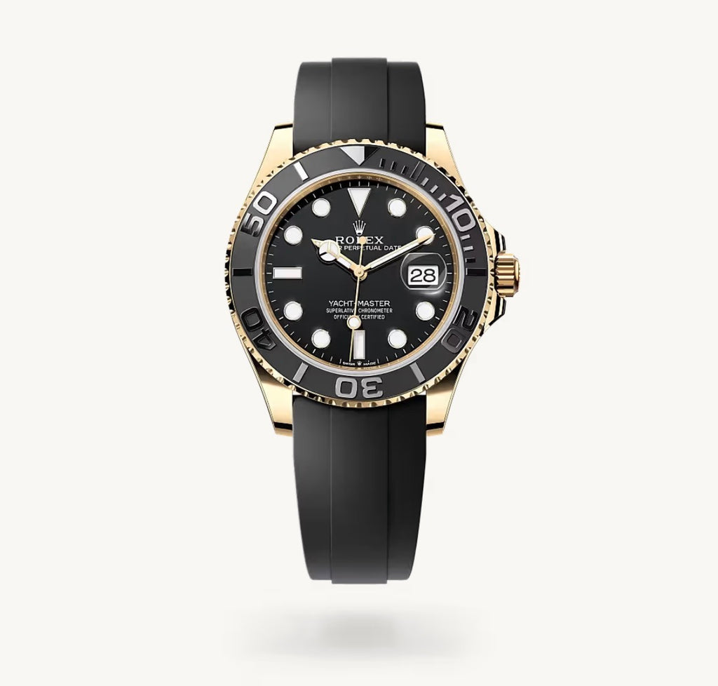 Roli Yacht-Master, Gelbgold, Oysterflex-Kautschukband