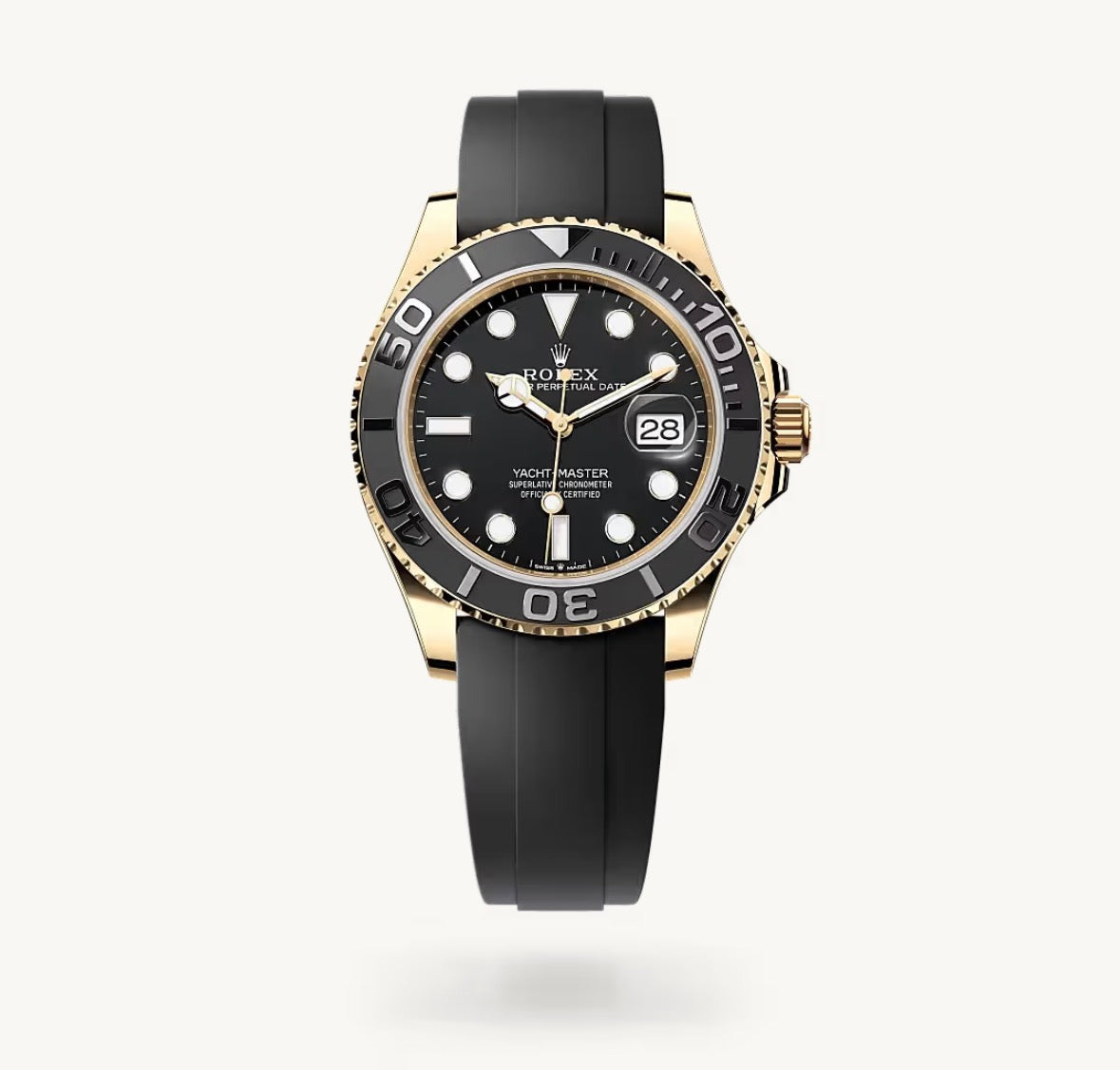 Roli Yacht-Master, Gelbgold, Oysterflex-Kautschukband