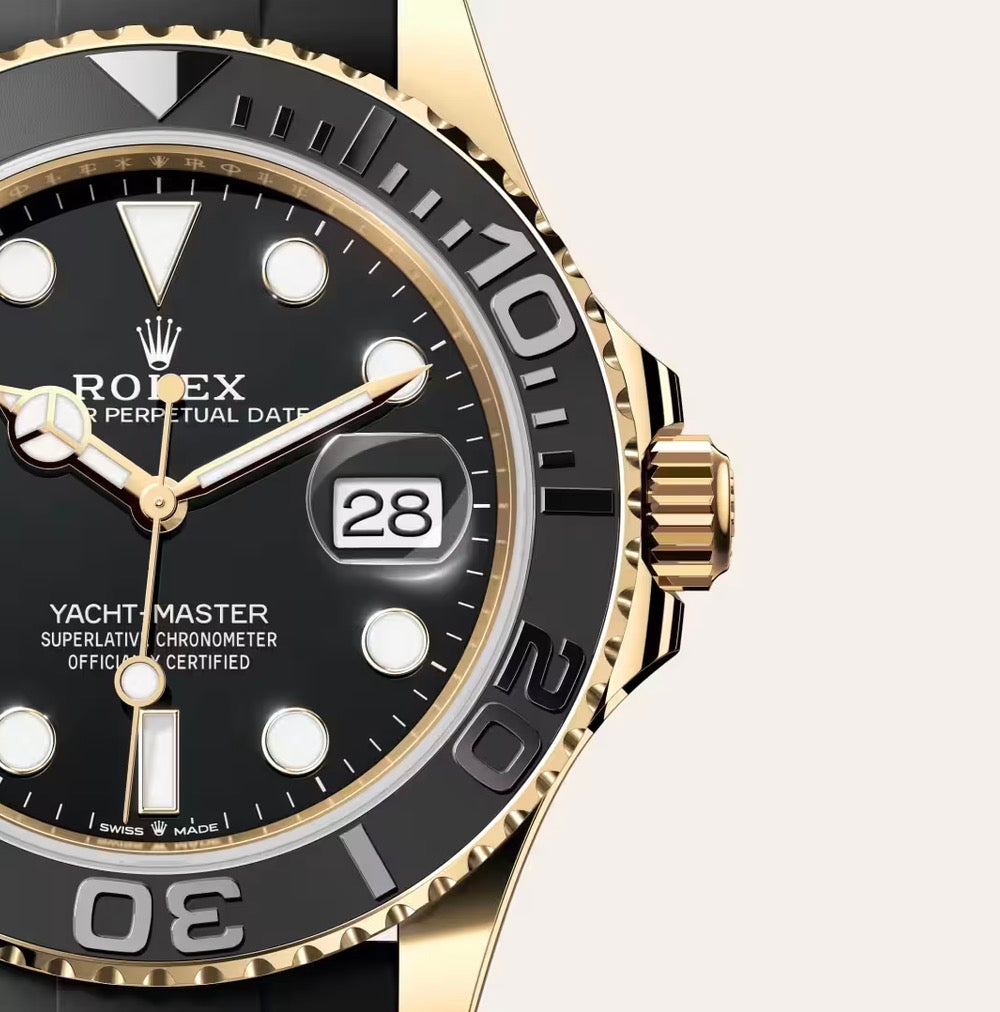 Roli Yacht-Master, Gelbgold, Oysterflex-Kautschukband