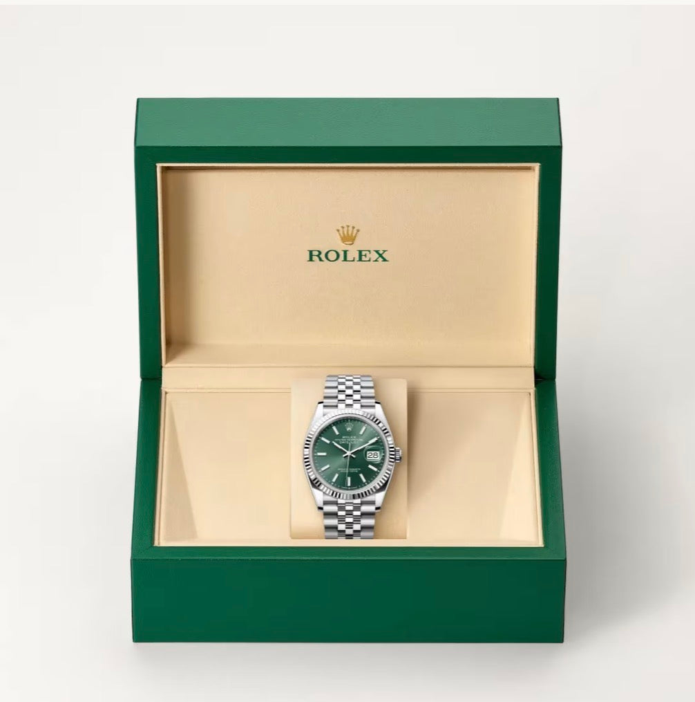 Roli Datejust, mintgrün, Jubilé-Band