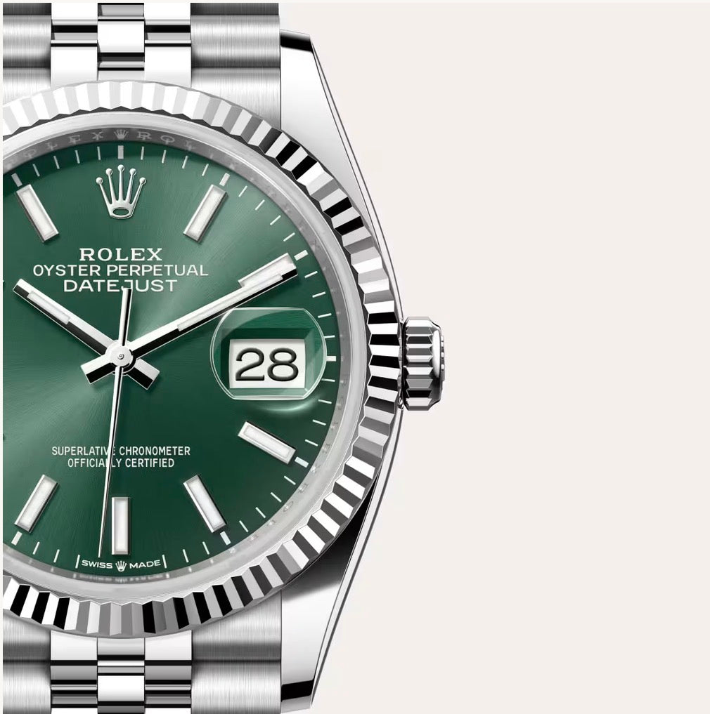 Roli Datejust, mintgrün, Jubilé-Band