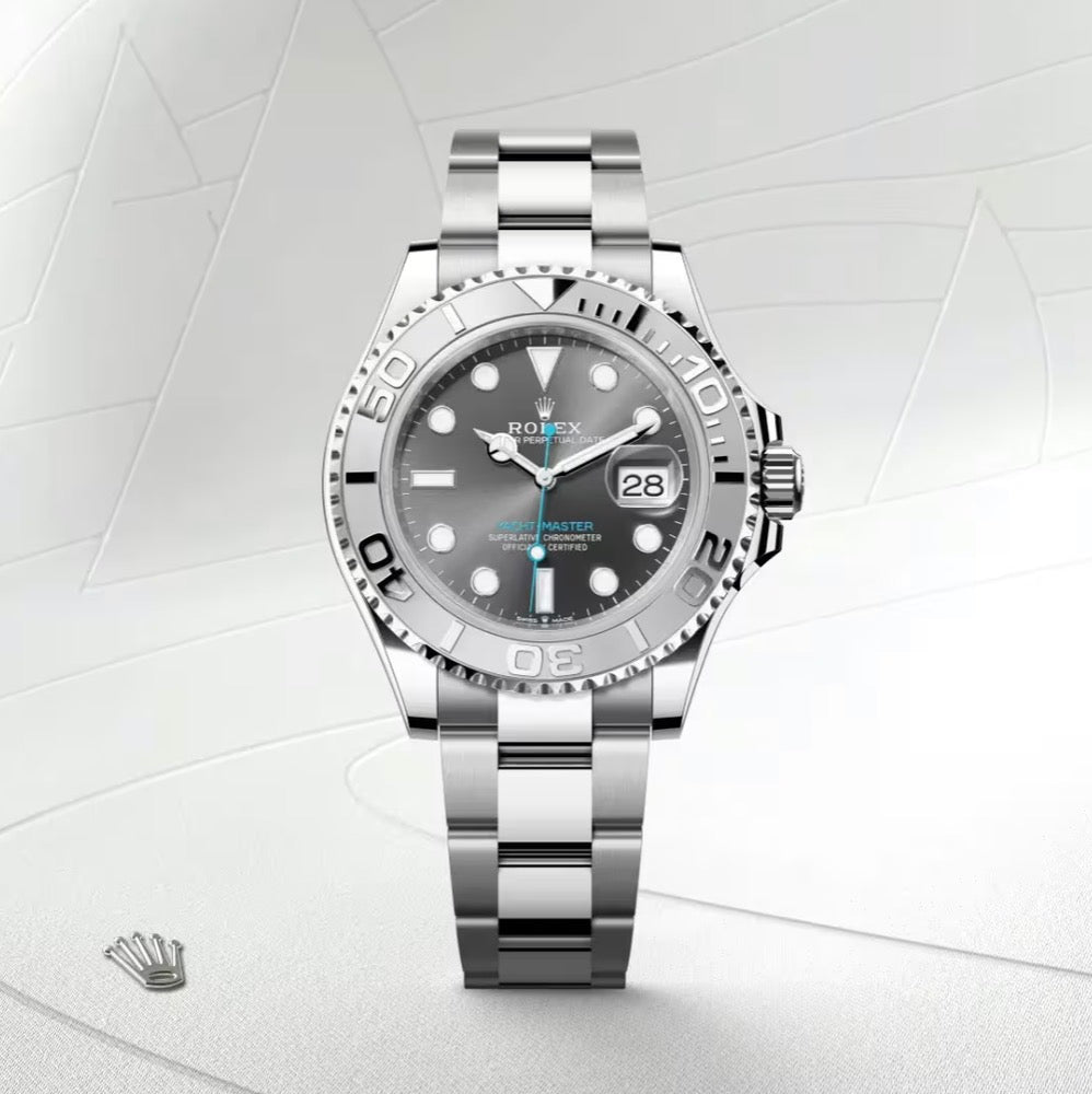 Roli Yacht-Master, Stahl, Rhodium-Zifferblatt