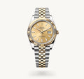 Roli Datejust, Stahl/Gelbgold, Champagner