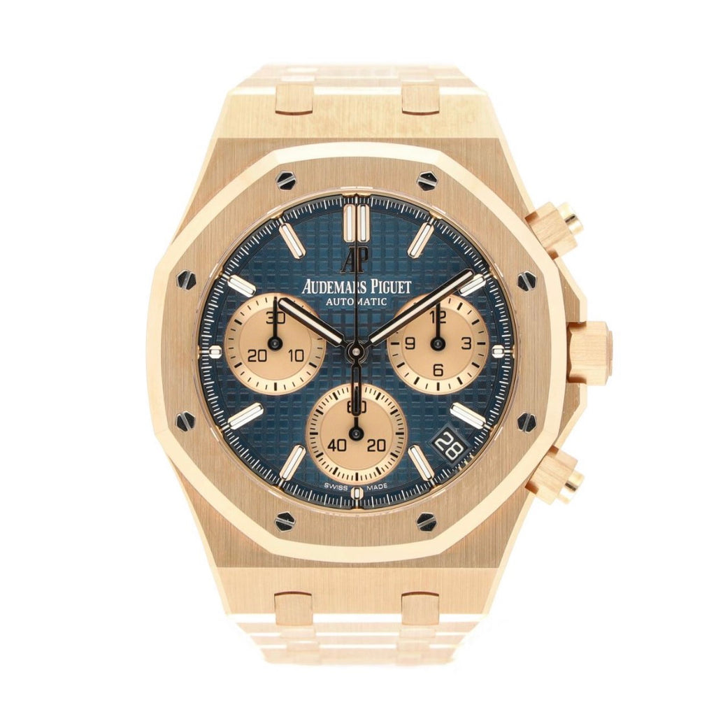 AP Royal Oak Chronograph, Roségold, blau