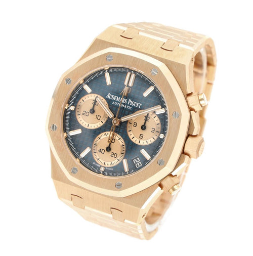 AP Royal Oak Chronograph, Roségold, blau