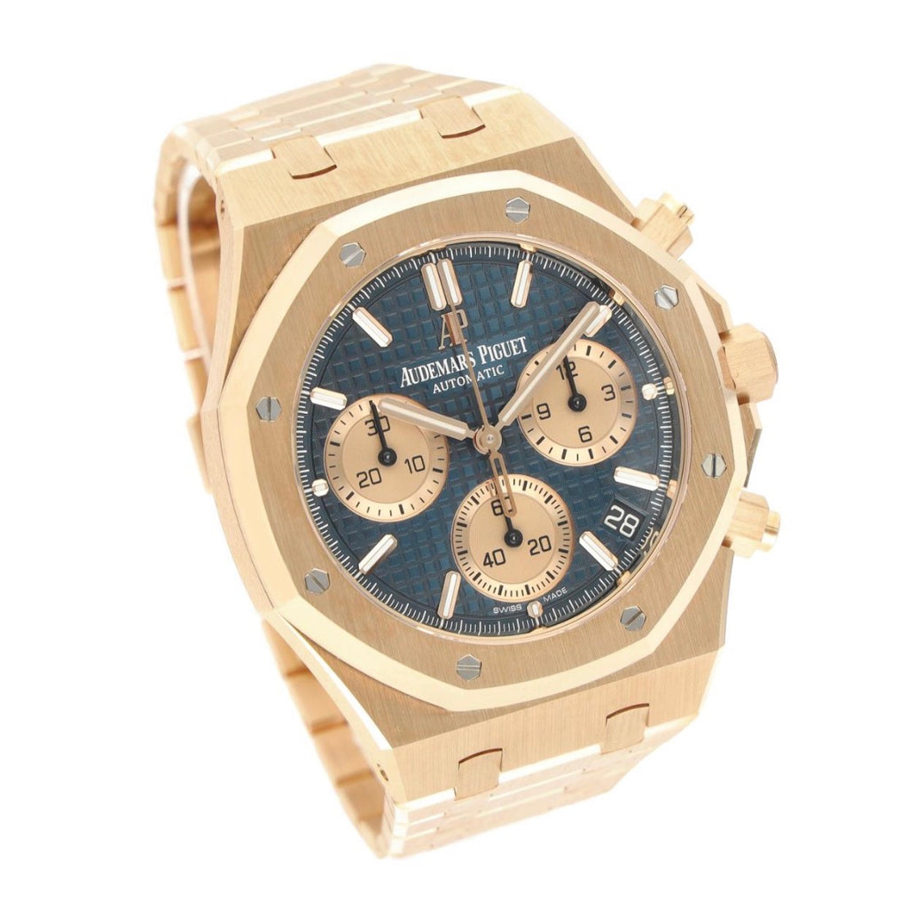 AP Royal Oak Chronograph, Roségold, blau