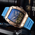 RM – Gehäuse Roségold, Silikonband Hellblau